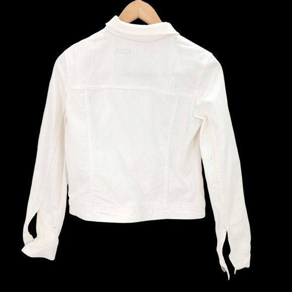 MERONA WOMANS XS DENIM WHITE JACKET - Picture 2 of 16